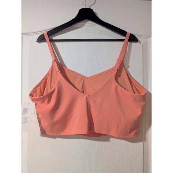 Athleta | Elation V-Neck Longline Sports Bra D-DD In Coral Orange - Picture 7 of 16